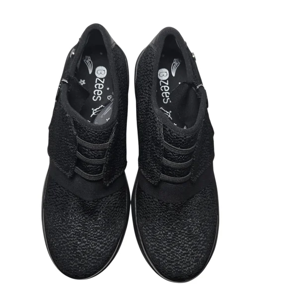 Bzees Enlighten Everyday Black Textured Slip On Booties Shooties Size 8.5 - Picture 8 of 14